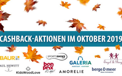 Cashback-Aktionen im Oktober 2019