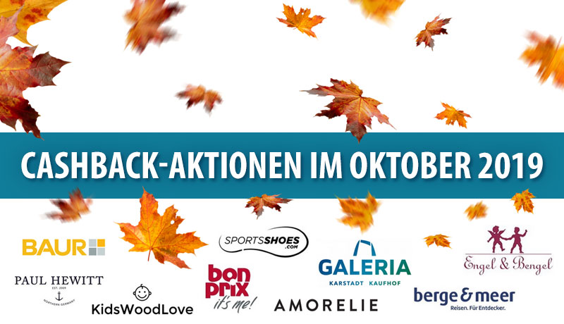 Cashback-Aktionen im Oktober 2019