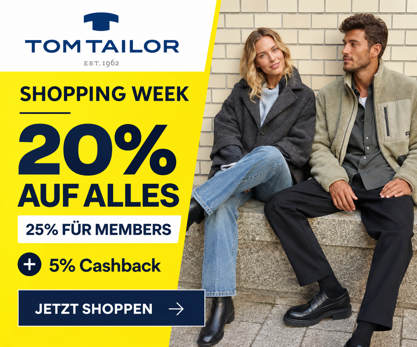 TOM TAILOR Shopping Week – 20% Rabatt, für Members 25%